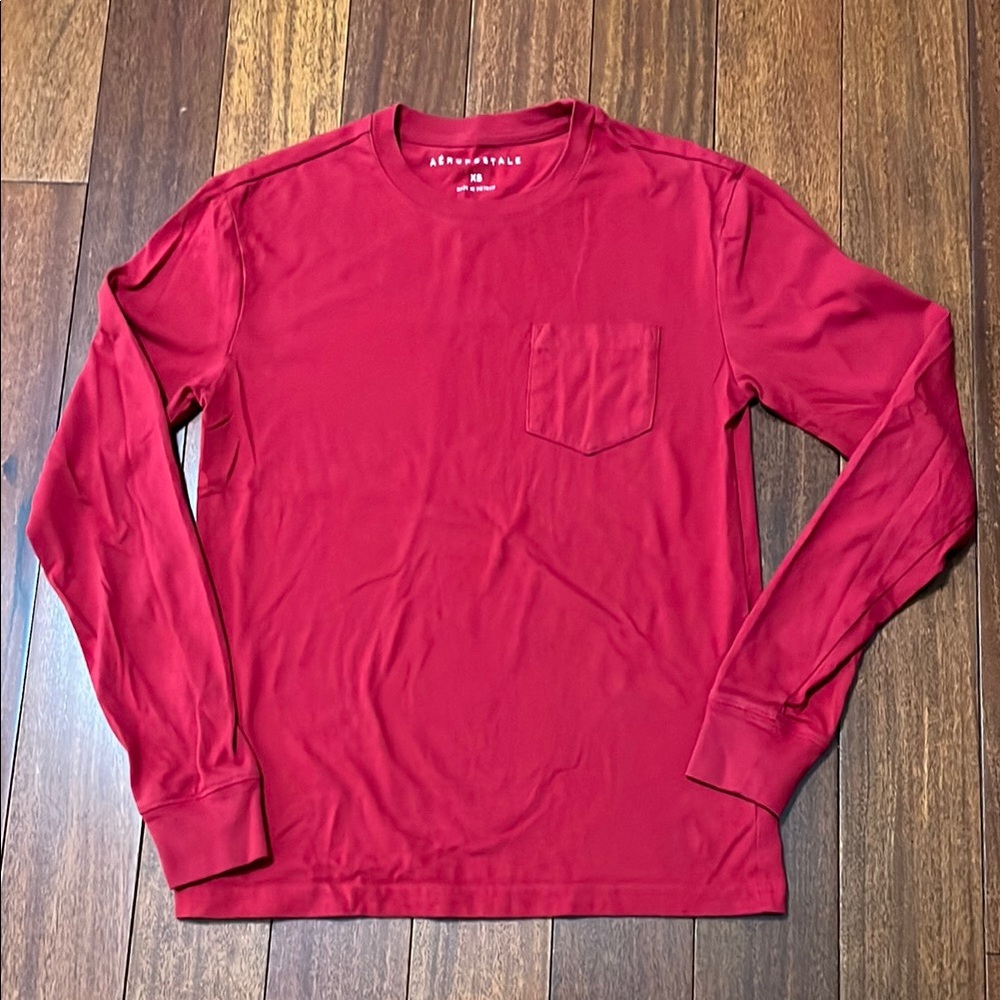 Aeropostale Men's Red Long Sleeve Shirt